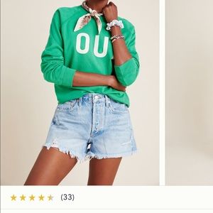 Agolde Parker Ultra High-Rise Denim Shorts